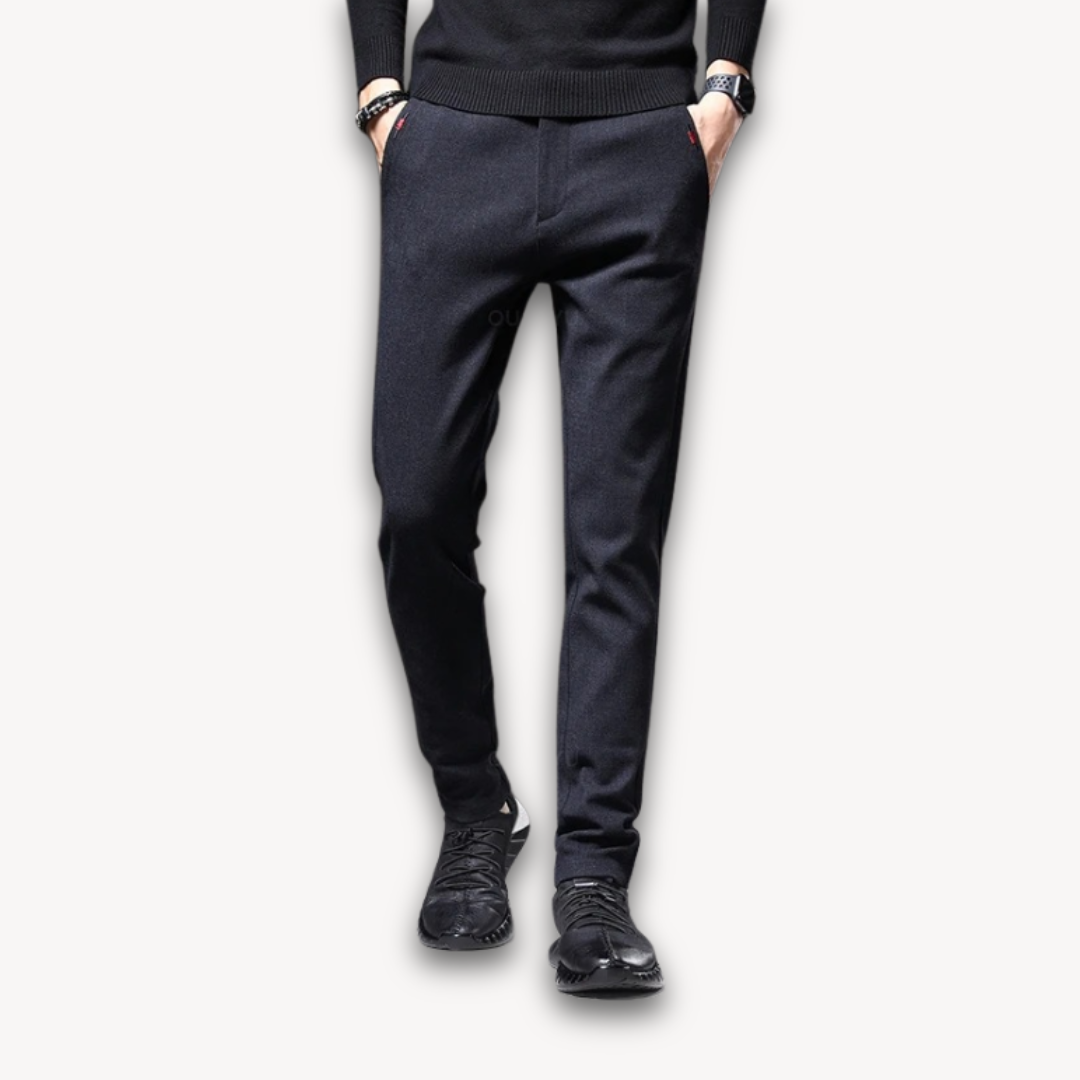 Aesthetics | Men’s Slim Fit Wool Blend Trousers – Casual Business Style