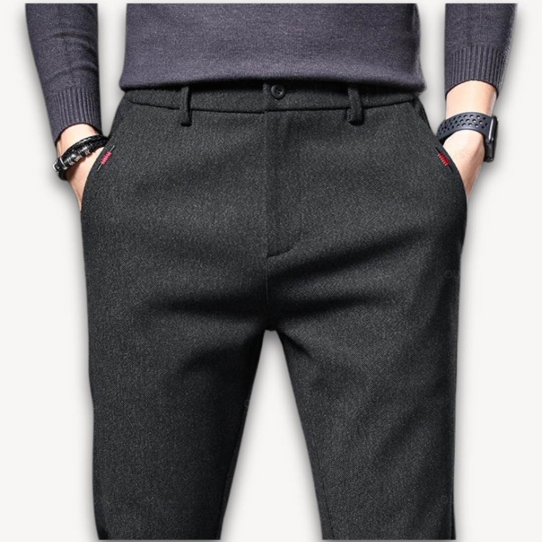 Aesthetics | Men’s Slim Fit Wool Blend Trousers – Casual Business Style