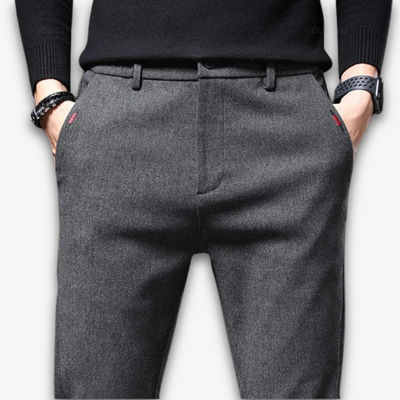 Aesthetics | Men’s Slim Fit Wool Blend Trousers – Casual Business Style