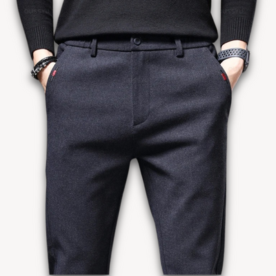 Aesthetics | Men’s Slim Fit Wool Blend Trousers – Casual Business Style