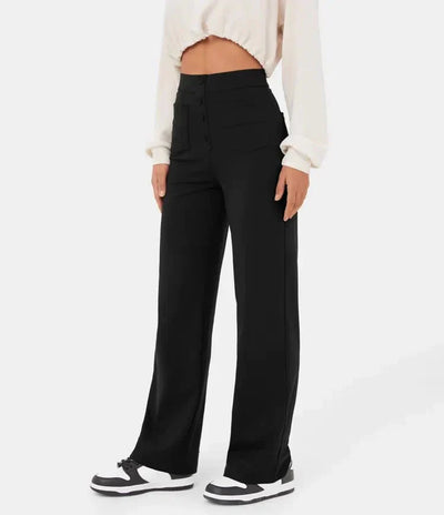 High-Waisted Wide-Leg Pants for Women – Relaxed & Chic With Buttons