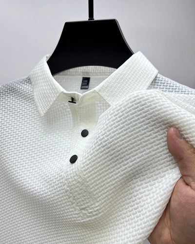Men’s Luxury Polo Shirt – Breathable Slim Fit with Pattern