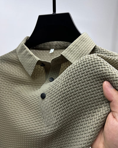 Men’s Luxury Polo Shirt – Breathable Slim Fit with Pattern