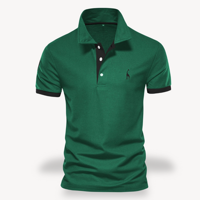 Men’s Slim Fit Polo Shirt – Cotton with Color Accents