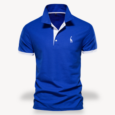 Men’s Slim Fit Polo Shirt – Cotton with Color Accents