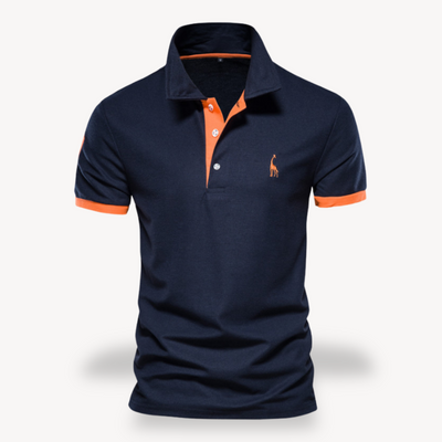 Men’s Slim Fit Polo Shirt – Cotton with Color Accents