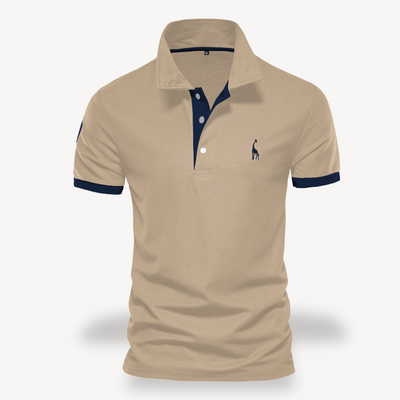 Men’s Slim Fit Polo Shirt – Cotton with Color Accents
