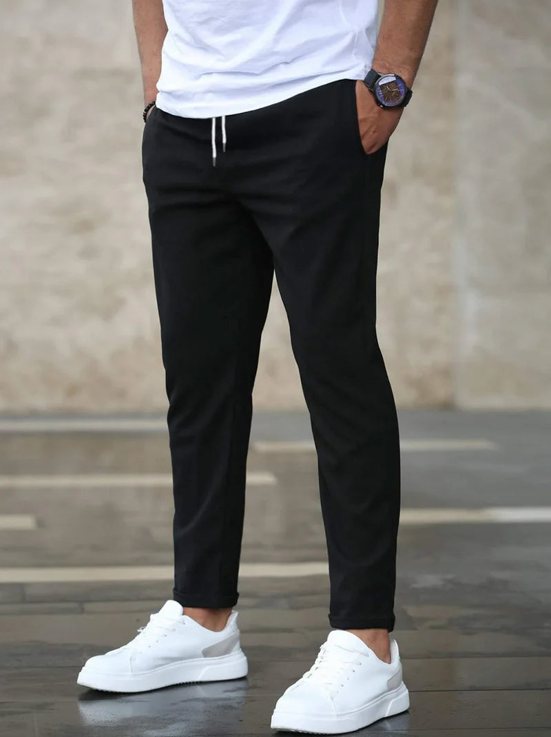 Men’s Stretch Comfort Trousers – Slim Fit, Soft Touch Fabric