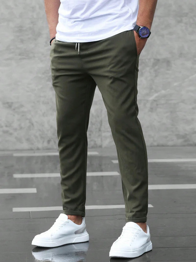 Men’s Stretch Comfort Trousers – Slim Fit, Soft Touch Fabric