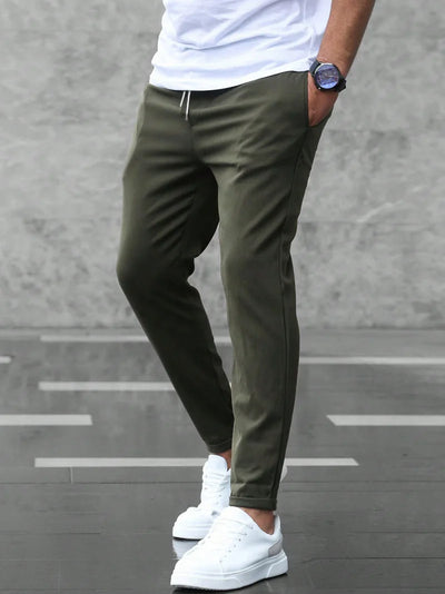 Men’s Stretch Comfort Trousers – Slim Fit, Soft Touch Fabric