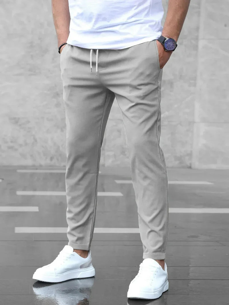Men’s Stretch Comfort Trousers – Slim Fit, Soft Touch Fabric