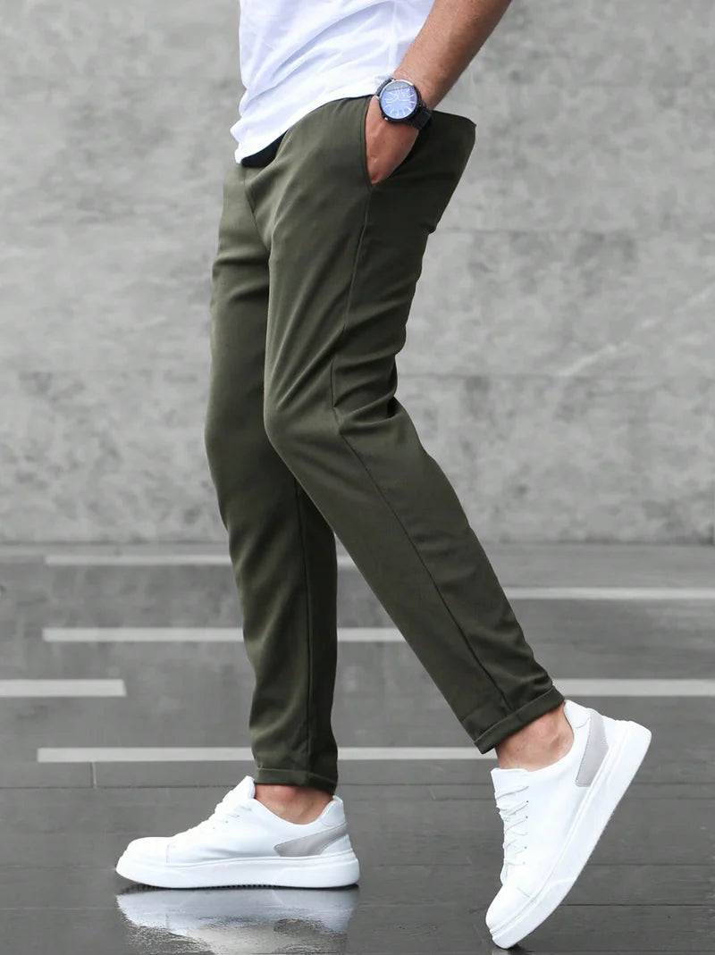 Men’s Stretch Comfort Trousers – Slim Fit, Soft Touch Fabric