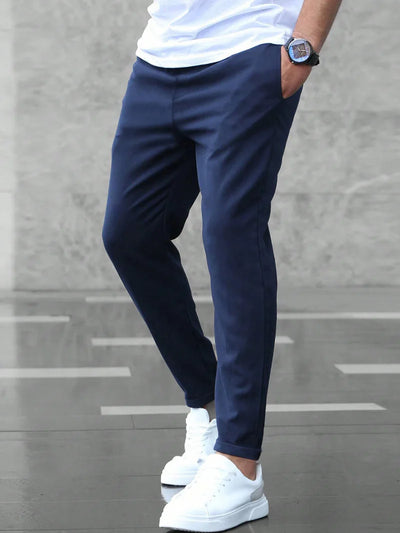Men’s Stretch Comfort Trousers – Slim Fit, Soft Touch Fabric