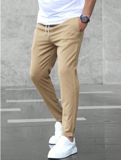 Men’s Stretch Comfort Trousers – Slim Fit, Soft Touch Fabric
