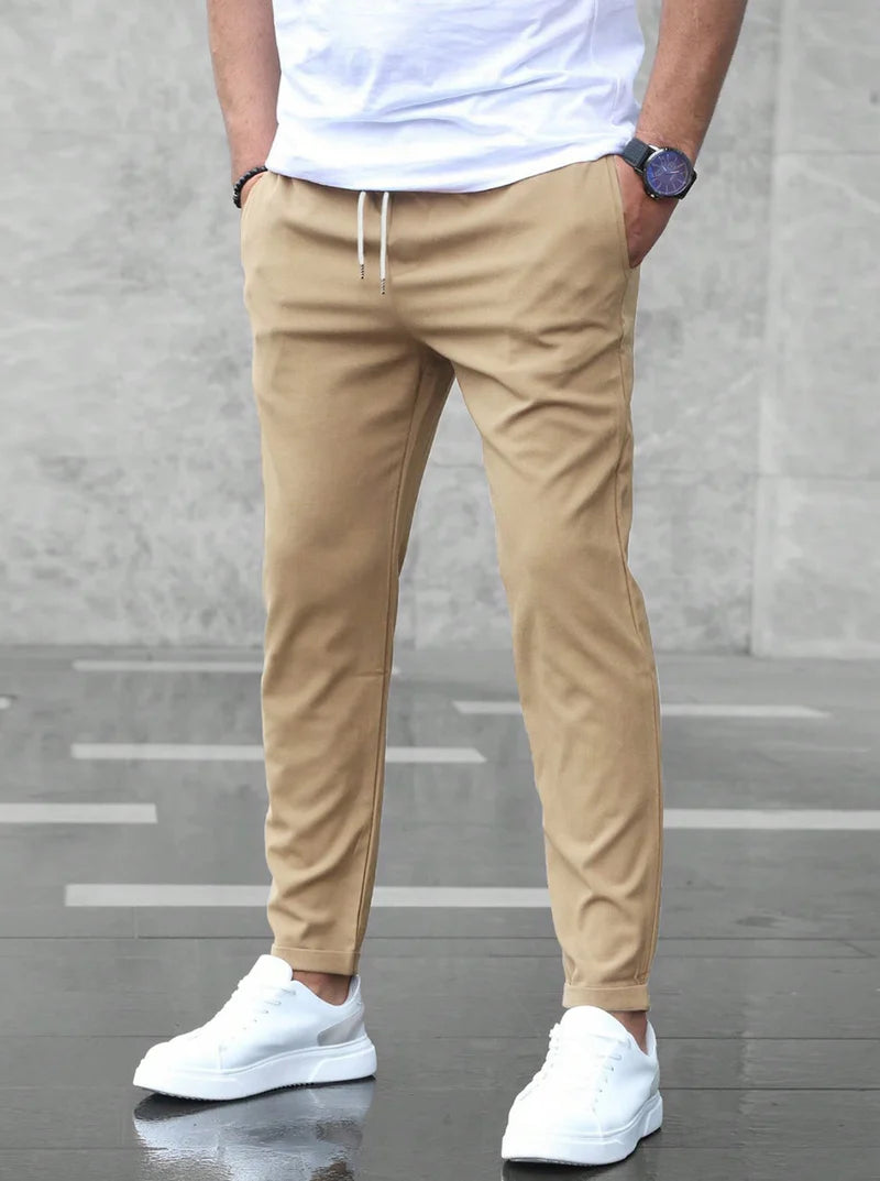 Men’s Stretch Comfort Trousers – Slim Fit, Soft Touch Fabric