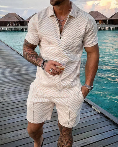 Men’s Summer Set – Polo & Shorts Combo