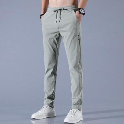 Men’s Slim Tapered Jogger Trousers – Breathable Fit with Elastic Waist & Drawstring