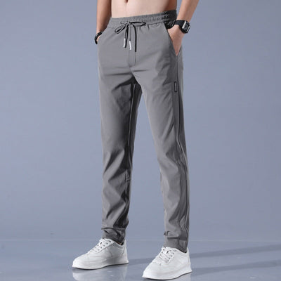 Men’s Slim Tapered Jogger Trousers – Breathable Fit with Elastic Waist & Drawstring