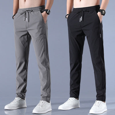 Men’s Slim Tapered Jogger Trousers – Breathable Fit with Elastic Waist & Drawstring