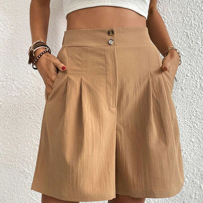 Tailored High-Waist Shorts for Women – Chic & Versatile