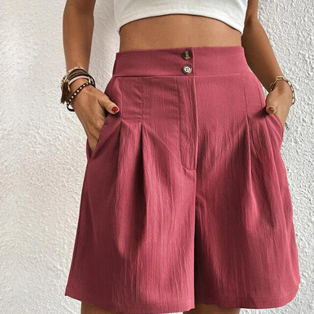 Tailored High-Waist Shorts for Women – Chic & Versatile