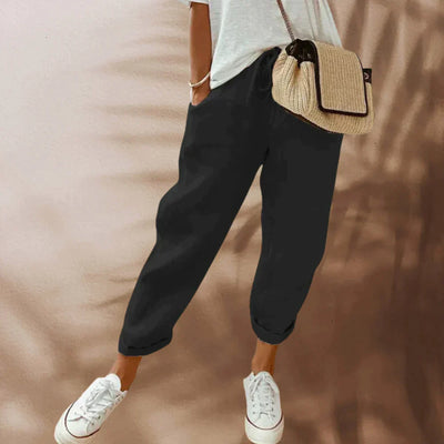 Women’s Relaxed Trousers – Elastic Waist & Lightweight Fit