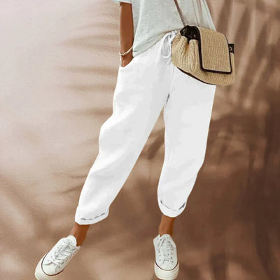 Women’s Relaxed Trousers – Elastic Waist & Lightweight Fit