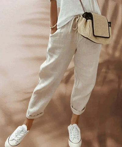 Women’s Relaxed Trousers – Elastic Waist & Lightweight Fit